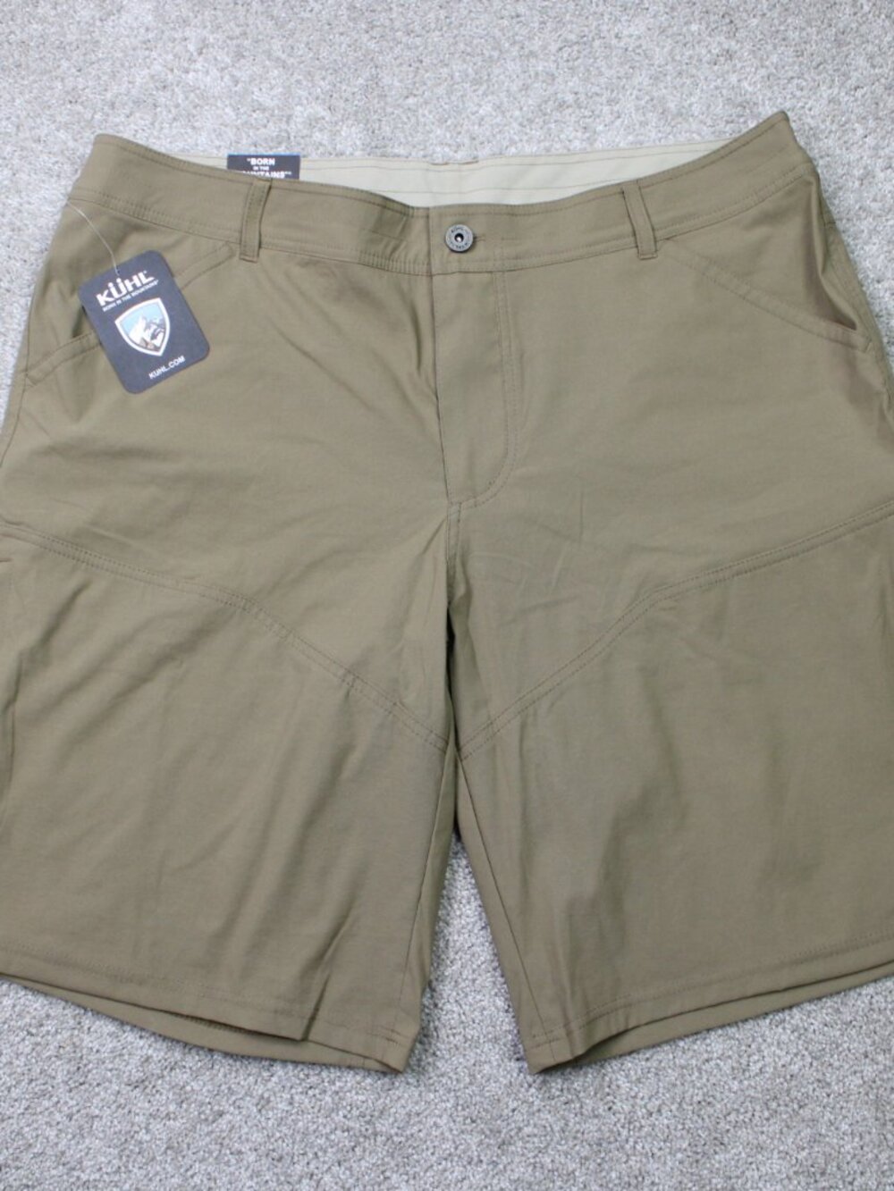 Kuhl Renegade Shorts NWT Mens 40 Buckskin Khaki 10" Cargo Lightweight UPF 50+